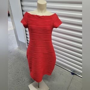 Brat Star Red Bodycon Dress Sz XL